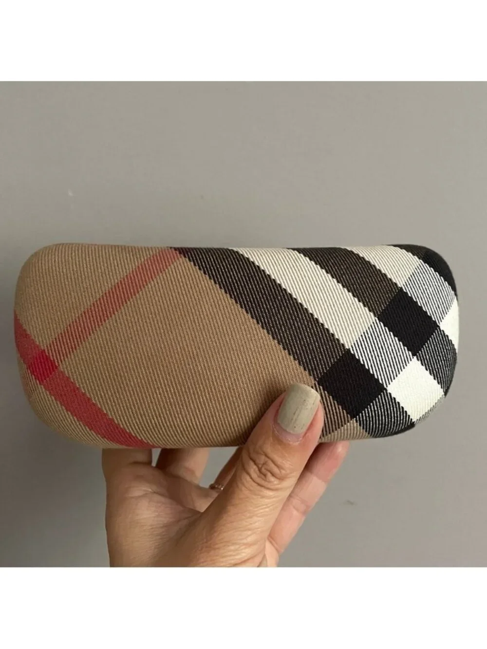 Burberry Nova Check Hard Sunglasses Glasses Clamshell Hinged Case 🇮🇹